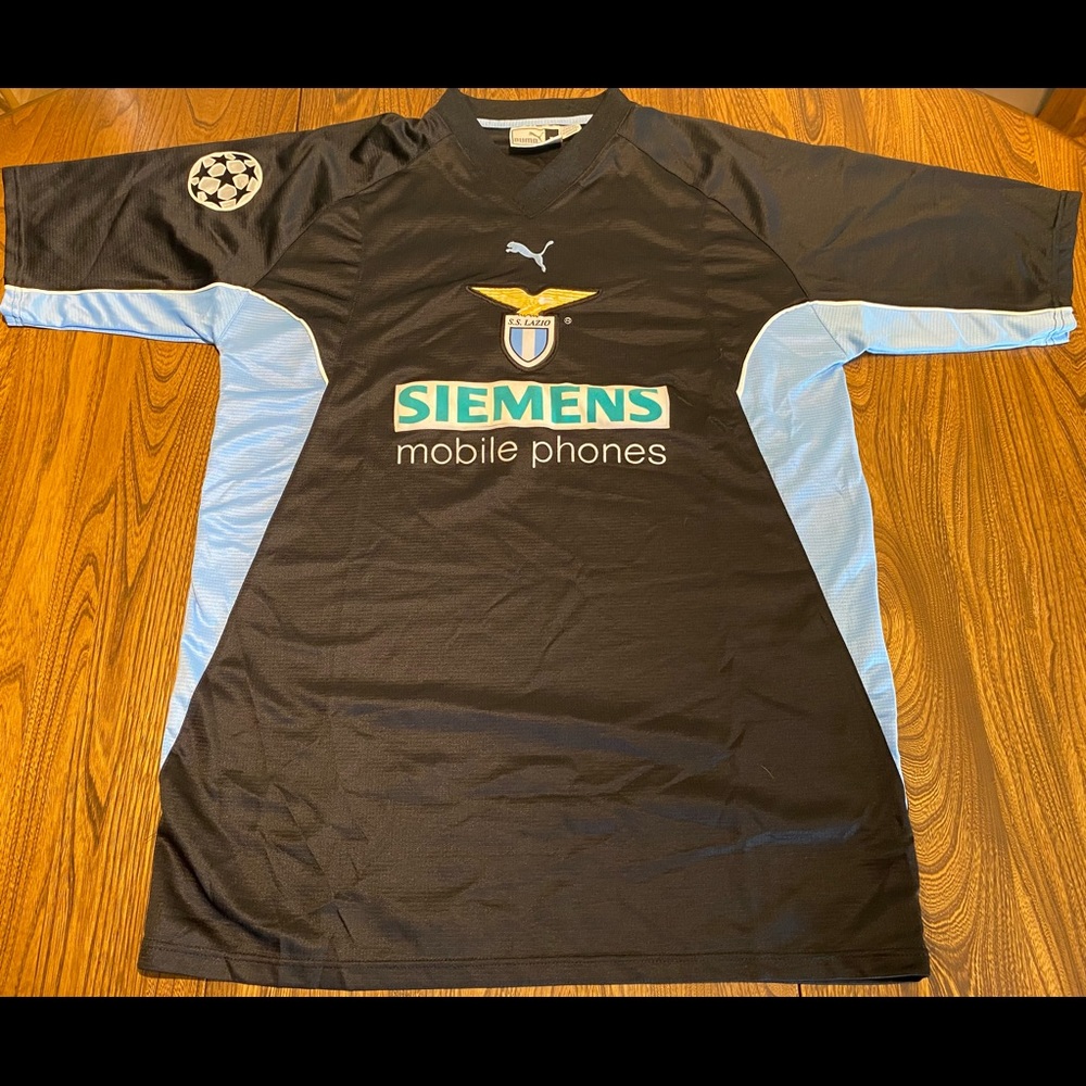 RARE Puma XL SS Lazio Champions League Sideline Warm Up Jersey Trainer Shirt